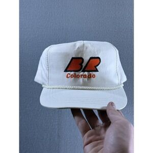 Vintage BR Colorado Hat Cap Snap Back Mens One Size Beige Rope Twill K-Brand